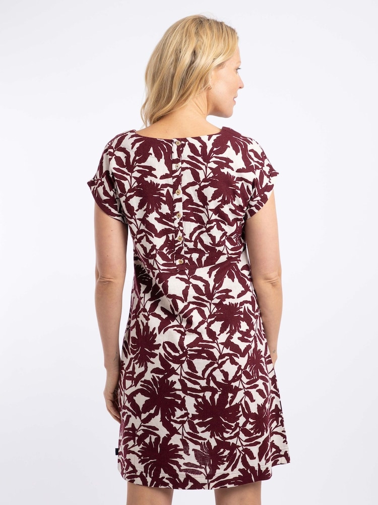 Weird Fish Red Orlando Printed Shift Dress - Image 2 of 7