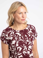 Weird Fish Red Orlando Printed Shift Dress - Image 4 of 7
