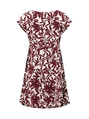 Weird Fish Red Orlando Printed Shift Dress - Image 7 of 7