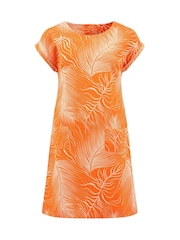 Weird Fish Orange Orlando Printed Shift Dress - Image 6 of 7