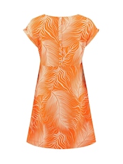Weird Fish Orange Orlando Printed Shift Dress - Image 7 of 7