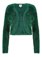Yumi Green Eyelash Knit Bolero - Image 5 of 5