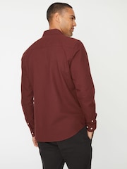 Threadbare Red Oxford Long Sleeve Shirt - Image 2 of 4