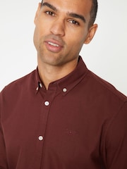 Threadbare Red Oxford Long Sleeve Shirt - Image 4 of 4