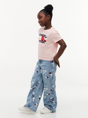 Tommy Hilfiger Pink Peanuts® Flag Graphic Relaxed T-Shirt - Image 4 of 6