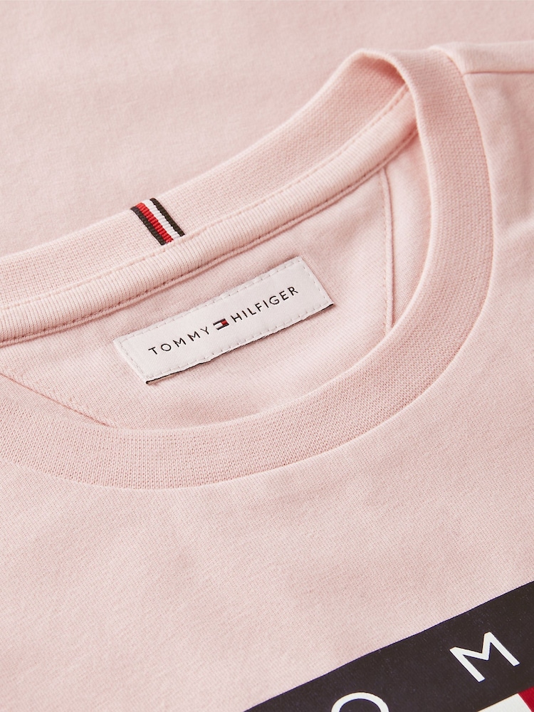 Tommy Hilfiger Pink Peanuts® Flag Graphic Relaxed T-Shirt - Image 6 of 6 Tommy Hilfiger Pink Peanuts® Flag Graphic Relaxed T-Shirt - Image 6 of 6