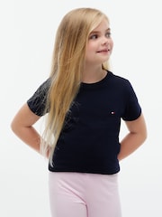 Tommy Hilfiger Whimsy Pink/Navy Blue Signature Crew Neck T-Shirts 2 Pack - Image 2 of 7