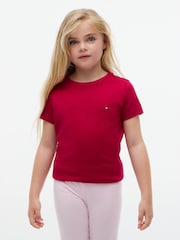Tommy Hilfiger Whimsy Pink/Navy Blue Signature Crew Neck T-Shirts 2 Pack - Image 6 of 7