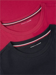 Tommy Hilfiger Whimsy Pink/Navy Blue Signature Crew Neck T-Shirts 2 Pack - Image 7 of 7