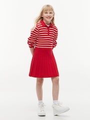 Tommy Hilfiger Red Cable Knit Polo Jumper Dress - Image 1 of 6