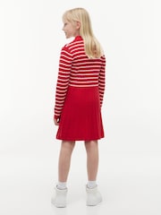 Tommy Hilfiger Red Cable Knit Polo Jumper Dress - Image 2 of 6