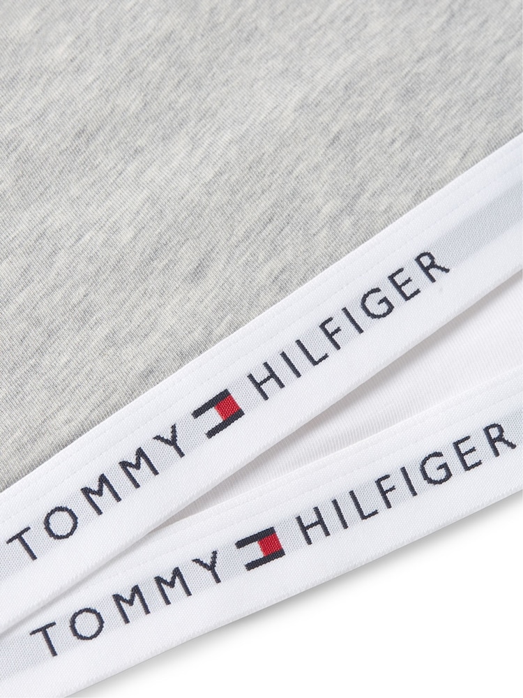 Tommy Hilfiger White Signature Logo Racerback Bralettes 2-Pack - Image 3 of 3 Tommy Hilfiger White Signature Logo Racerback Bralettes 2-Pack - Image 3 of 3