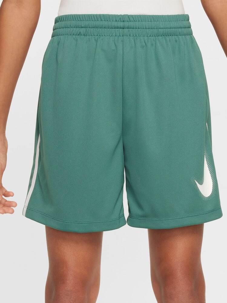 Nike Green Dri-FIT Multi+ Graphic Training Shorts - Image 2 of 6 Nike Green Dri-FIT Multi+ Graphic Training Shorts - Image 2 of 6