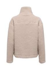 ONLY Cream Zip Front Teddy Jacket - Image 7 of 7