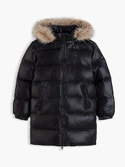Удлиненная пуховик из искусственного меха Tommy Hilfiger базовый - Изображение 5 6