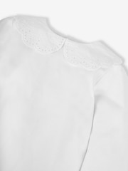 JoJo Maman Bébé Cream Pretty Top With Broderie Collar - Image 4 of 5