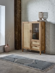 French Connection Mango Wood and Rattan Laredo Sideboard - Image 1 of 11