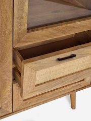 French Connection Mango Wood and Rattan Laredo Sideboard - Image 10 of 11
