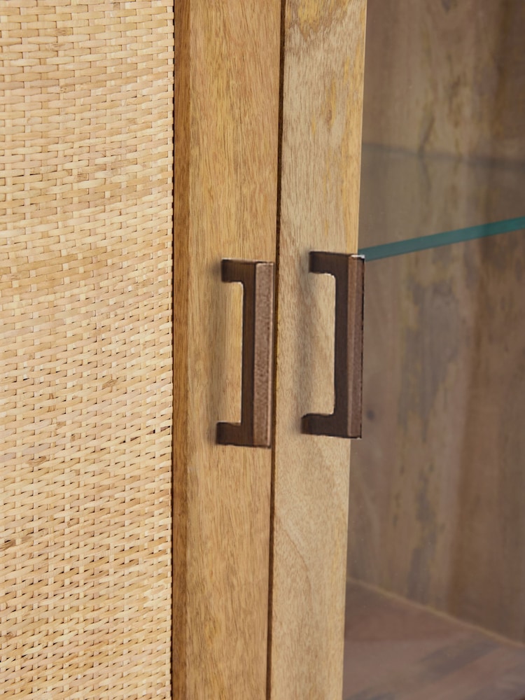 French Connection Mango Wood and Rattan Laredo Sideboard - Image 11 of 11
