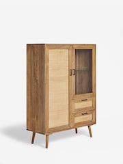 French Connection Mango Wood and Rattan Laredo Sideboard - Image 8 of 11