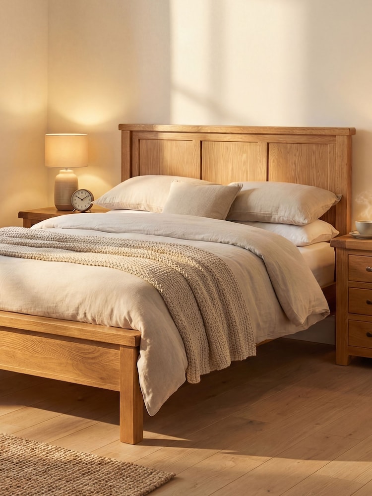 Windward Home Brown Sorrel Panelled Bed Frame - Image 1 of 4