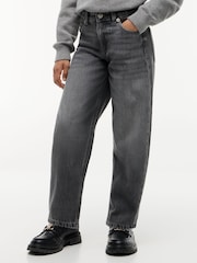 Tommy Hilfiger Grey Barrel Leg Jeans - Image 1 of 6