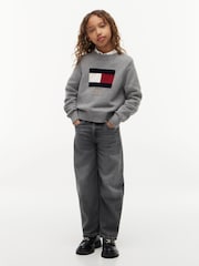 Tommy Hilfiger Grey Barrel Leg Jeans - Image 3 of 6