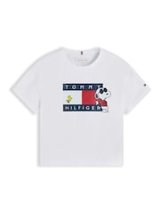 Tommy Hilfiger White Peanuts® Flag Graphic Relaxed T-Shirt - Image 5 of 5