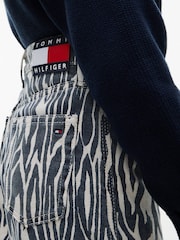 Tommy Hilfiger Blue Mabel Zebra High Rise Wide Leg Jeans - Image 4 of 7