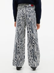 Tommy Hilfiger Blue Mabel Zebra High Rise Wide Leg Jeans - Image 5 of 7