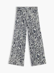 Tommy Hilfiger Blue Mabel Zebra High Rise Wide Leg Jeans - Image 6 of 7