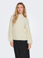 ONLY Textured High Neck Volume Sleeve Jumper - Bilde 2 av 6