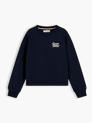 כחול  - Tommy Hilfiger סווטשירט בגזרה נינוחה מבד פרנץ' טרי עם לוגו - תמונה 5 מתוך 6