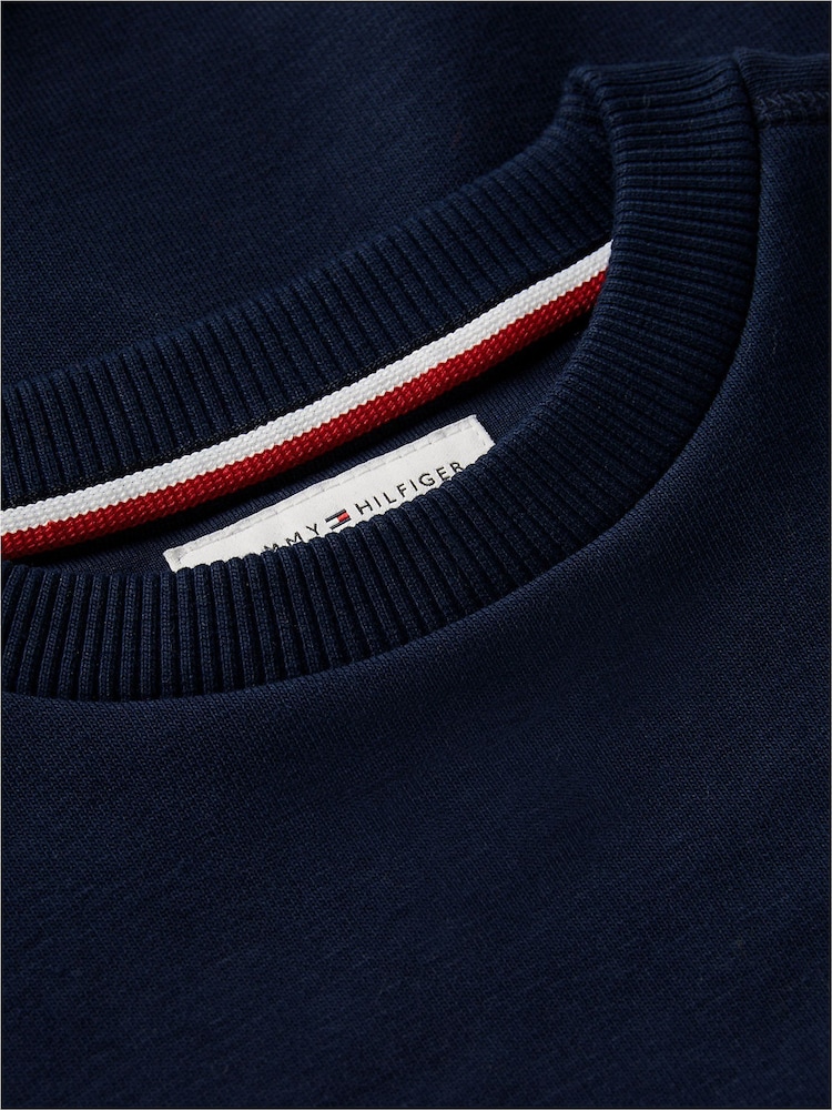 כחול  - Tommy Hilfiger סווטשירט בגזרה נינוחה מבד פרנץ' טרי עם לוגו - תמונה 6 מתוך 6