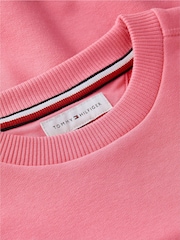 ורוד - Tommy Hilfiger סווטשירט בגזרה נינוחה מבד פרנץ' טרי עם לוגו - תמונה 6 מתוך 6