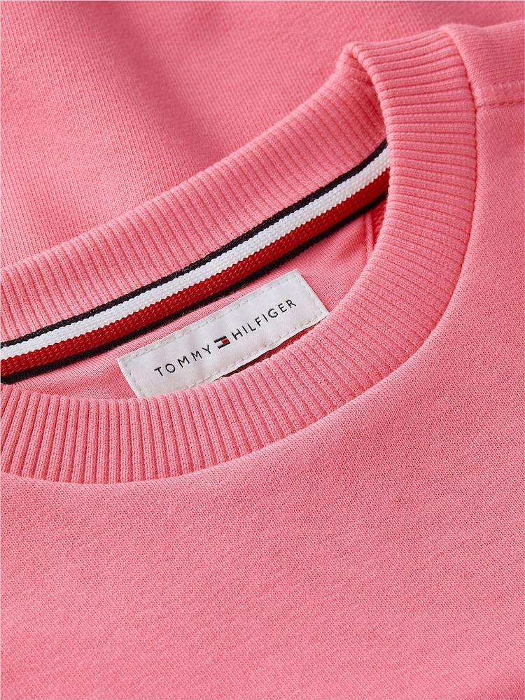 ורוד - Tommy Hilfiger סווטשירט בגזרה נינוחה מבד פרנץ' טרי עם לוגו - תמונה 6 מתוך 6