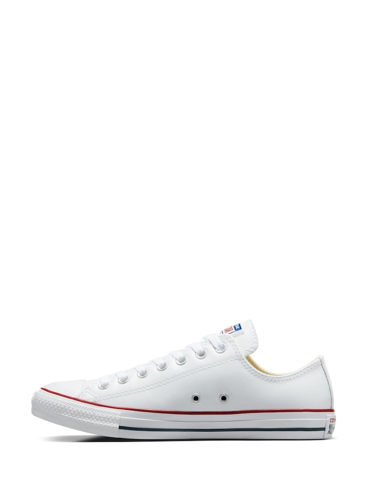 Converse White Leather Chuck Ox Trainers - Image 2 of 8