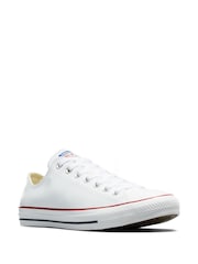 Converse White Leather Chuck Ox Trainers - Image 3 of 8