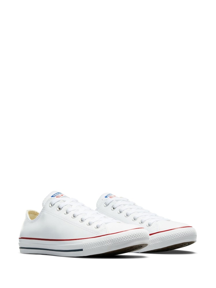 Converse White Leather Chuck Ox Trainers - Image 4 of 8