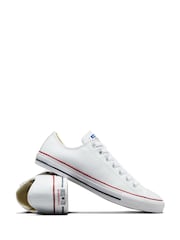 Converse White Leather Chuck Ox Trainers - Image 6 of 8