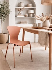 Fusion Living Light Terracotta Fusion Living Hoxton Plastic Dining Chair - Image 1 of 2