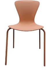 Fusion Living Light Terracotta Hoxton Plastic Dining Chair - Image 3 of 6