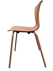 Fusion Living Light Terracotta Hoxton Plastic Dining Chair - Image 4 of 6