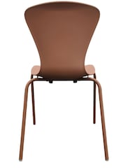 Fusion Living Light Terracotta Hoxton Plastic Dining Chair - Image 5 of 6