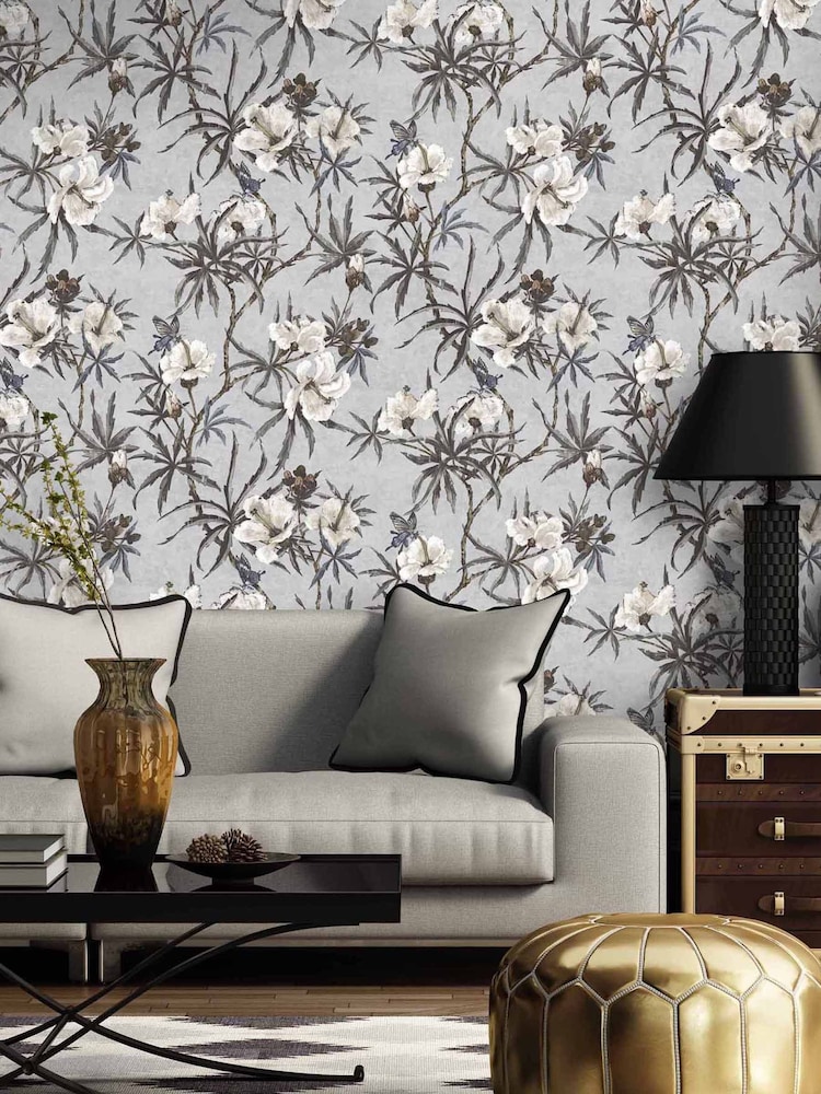 Woodchip & Magnolia Grey Zen Wallpaper - Image 1 of 3