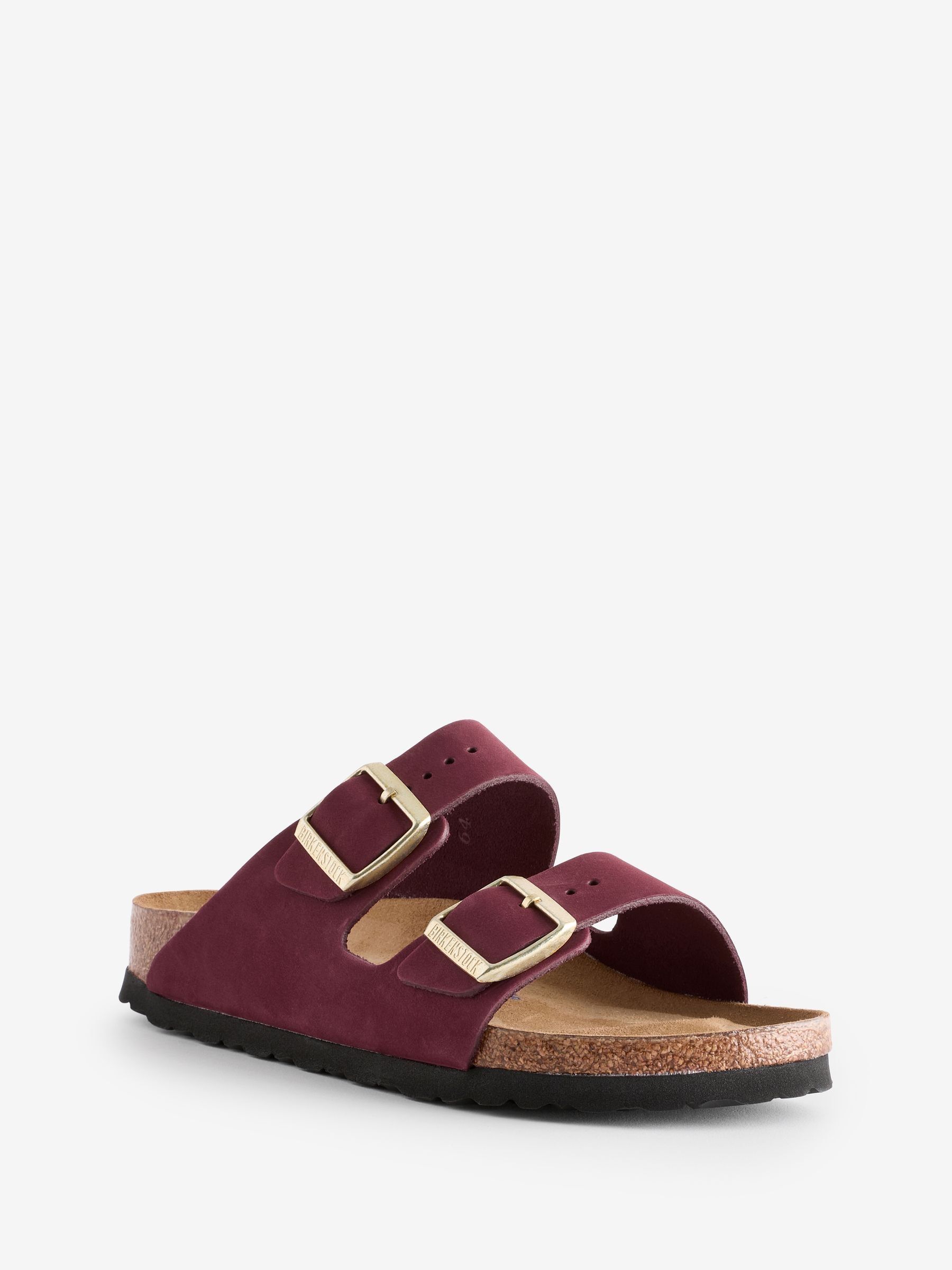 Birkenstock Burgundy Arizona Zinfandel Soft Footbed Suede Sandals