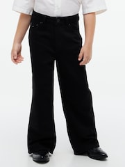 Tommy Hilfiger Black Mabel High Rise Wide Leg Faded Jeans - Image 1 of 6
