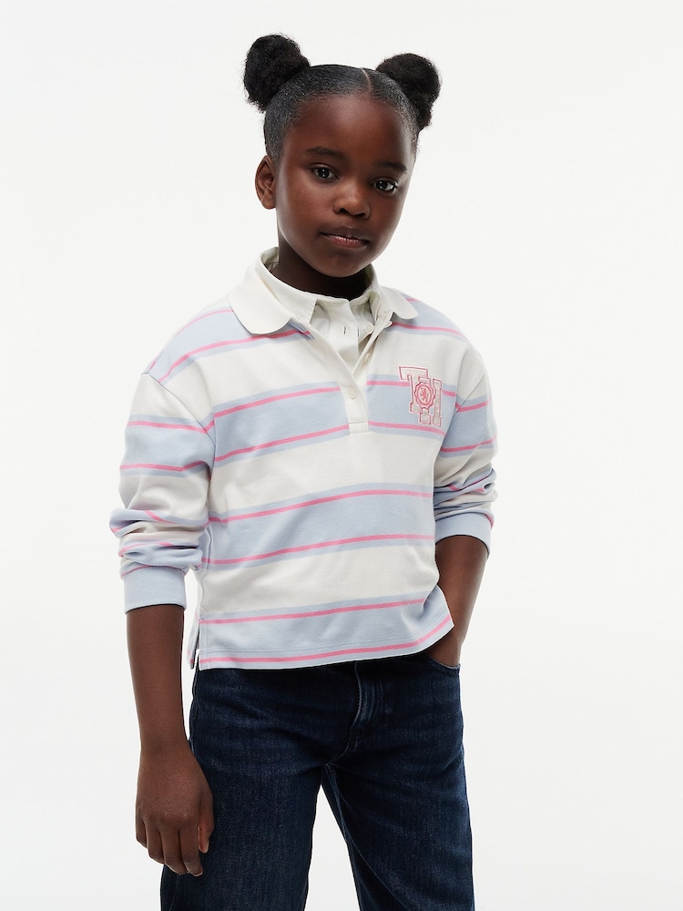 Tommy Hilfiger Stribet langærmet Polo-skjorte med afslappet pasform - Billede 1 af 6