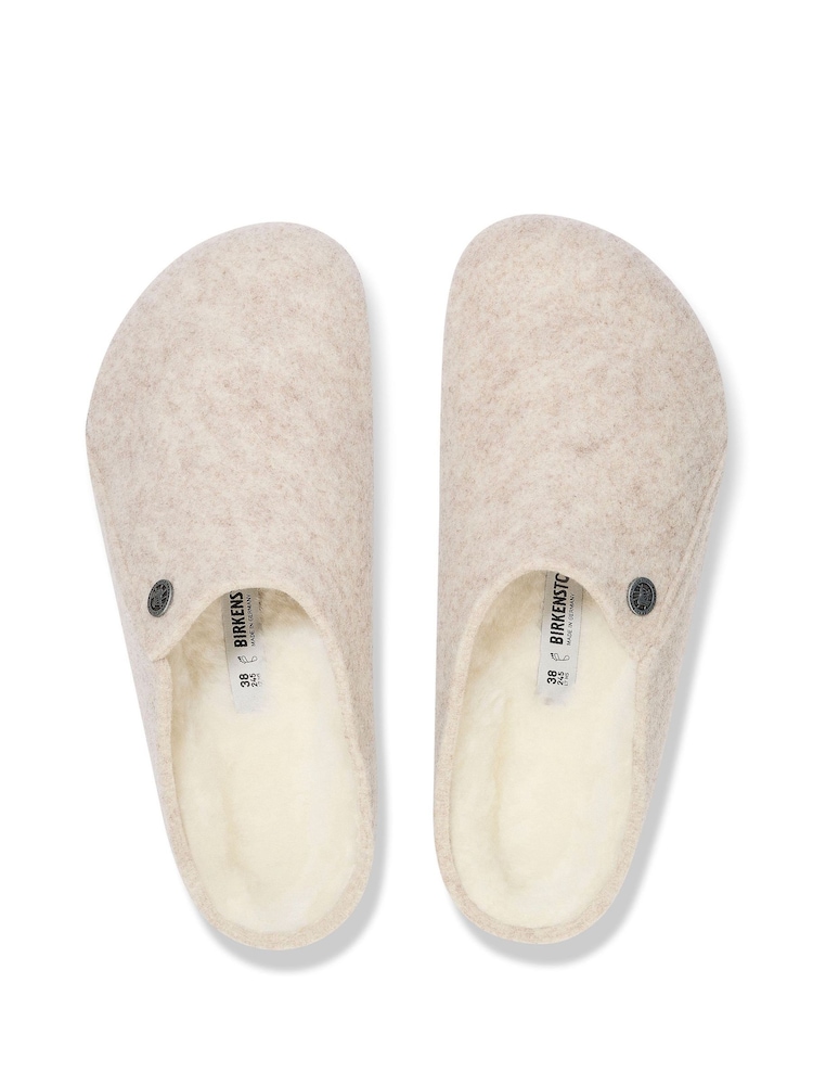 Birkenstock White Zermatt Shearling Slippers - Image 3 of 3