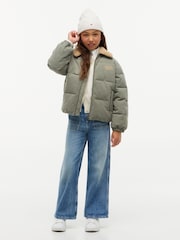 Tommy Hilfiger Teddy жағалы кордурой релаксацияланған пуффер күртеше - 6суретінің 3 суреті